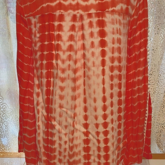 Kori America  orange/white tie dye top size Med - Picture 4 of 7